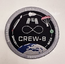 OrIginal NASA SPACEX CREW 8 ISS Mission CREW DRAGON SPACE PATCH 3.5” picture