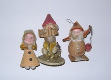 Vintage ELF GNOME CHRISTMAS GOOBER ORNAMENT FIGURES Made in Japan  picture