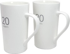 20oz Large White Ceramic Coffee Mug Set of 2 Perfect for Tea Cocoa Latte picture