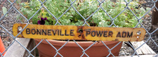 ORIGINAL Vintage BONNEVILLE POWER  ADM Metal Sign 13.5