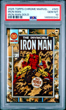 2025 Topps Chrome Marvel IRON MAN GOLD COMIC #1 Cover #IM3 PSA 10 SSP picture