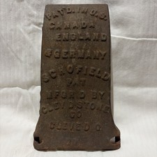 Antique Cast Iron Cleveland Stone Co Schofield Patent Tool Sharpener  8.25