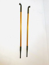 Antique Chinese/Japanese Kiseru Pipe Wood & Metal Smoking Pipes picture