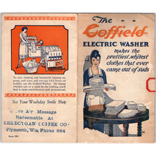 Vtg 1920s Coffield Electric Washer Brochure Dayton OH Plymouth WI Adv Booklet picture