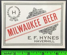 Vintage Hynes Haverhill Milwaukee Beer Label picture