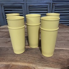 10 TUPPERWARE 873 Tumblers Cups 12oz HARVEST Yellow COLORS picture