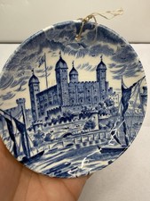 Enoch Wedgwood Tunstall Royal Homes Britain 4” Mini Plate Blue Windsor Castle picture