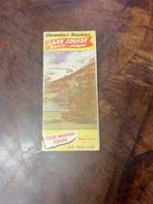1949 Canadian Rockies Lake Louise Banff Jasper Tour Brochure Map picture