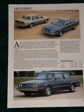 ★★1983 CHEVY CELEBRITY SPEC SHEET INFO PHOTO  83 COUPE SEDAN★★ picture