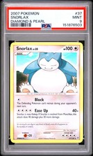 PSA 9 Snorlax 2007 Diamond & Pearl Non holo 37/130 picture