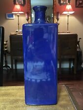 12.5x4”x3” Cobalt Blue Ceramic Hanger Vase 1999 picture
