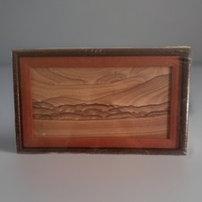 Vintage Framed Sandstone Scene Slab 15.75”x10.5” picture