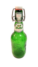 Empty Grolsch Lager Beer One Pint Green Bottle w/ Porcelain Swing Hinge Stopper picture