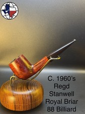 Vintage C. 1960s Regd Stanwell Royal Briar 88 Billiard Tobacco Pipe picture
