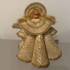 Vintage Handcrafted Angel Plastic Needlepoint Rubber Face picture
