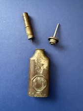 Antique Mini Pocket Thumb Press Metal Oiler Oil Can Made in USA picture