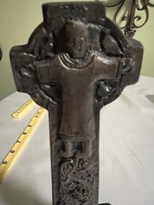 Vintage Forde Crafts Moone High Cross Ireland Celtic Cast Stone Decor 9