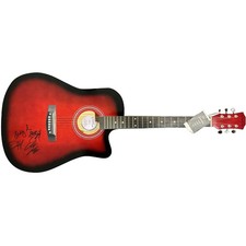 Lady A Band Autographed Acoustic Red Guitar picture