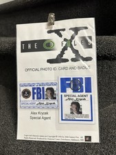 Vintage 1996 X-Files Alex Krycek Photo ID Card & Badge picture