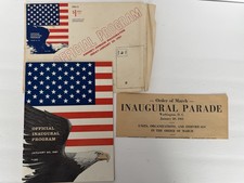 1961 JFK Kennedy Inaugural Program w/ Envelope + Parade Order of March Original picture