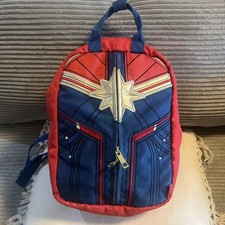 Disney Store Captain Marvel Reversible Flip Backpack Tote Bag Purse Handbag NWOT picture
