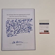 Ed Asner Signed Handwritten 