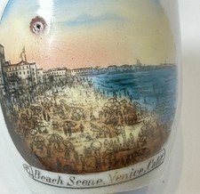 VENICE, CALIFORNIA  CA Antique BEACH SCENE Souvenir RARE Dish Tea Cup picture