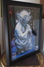Large USPS Yoda Stamp 2007 Commemorative Matted Framed Artwork Display picture