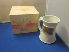Walt Disney World Village Pottery Mug White Handmade Village Pottery In Box 1308 picture