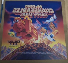 1991 Vintage McDonald’s McDino Changeables Happy Meal Translite Sign 21.75