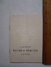 1960 BAUME & MERCIER Watch BOOKLET Vintage picture