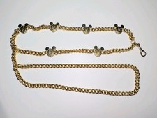 Vintage Glentex Mickey Mouse Gold Belt Made In New York picture