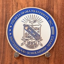 Phi Beta Sigma Fraternity Dove Emblem Themed Challenge Coin W#20 picture
