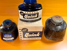 Parker Quink ink - antique NOS bottles & Ink... plus a freebie picture