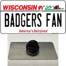 Badgers Fan Novelty Metal Hat Pin 1.5