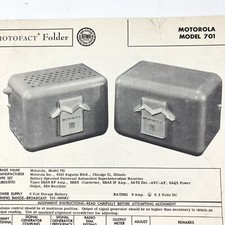 1951 Mopar car Radio 701 Wire Schematic Service Manual Vintage Original picture
