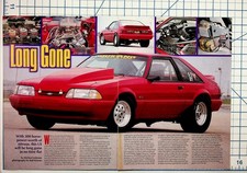 1990s Fox Body Mustang LX Drag Racing Magazine Article Clipping Ephemera picture