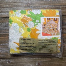 Vintage Cannon Monticello King Fitted Sheet Blossom Festival Retro Floral Yellow picture