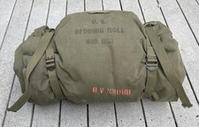 VTG WW2 AAF M1935 Bedding Roll & 1944 M-1942 Arctic Mountain Sleeping Bag SET picture