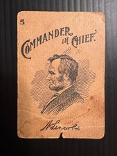 1893 Woolson Spice Abraham Lincoln Commander in Cheif Card low grade condition picture