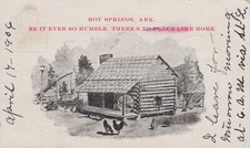 Hot Springs Arkansas No Place Like Home Posted Vintage Undivided Back Post Card picture