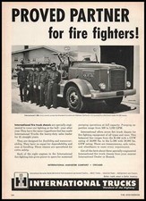 1953 Oakland Fire Department Photo International Harvester L-306 Truck Print Ad picture