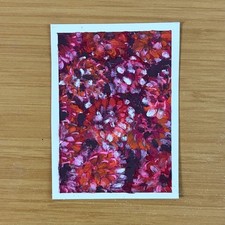ACEO Original Chrysanthemum Illustration by Tkizzle 2.5 x 3.5 Miniature Painting picture