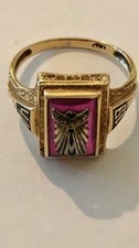 1941 Stunning real Gold Ring 1941 John Burroughs high school Burbank CA. picture