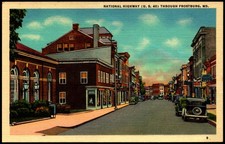 Postcard MD Frostburg Maryland National Highway US 40 c1940s  F8 picture