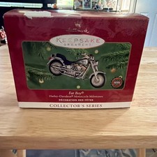 Fat Boy® Harley-Davidson® Motorcycle Milestones Christmas Ornament With Box picture