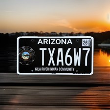 Arizona License Plate Gila River Indian Community Tribe TXA 6W7 picture