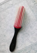 Vintage Denman Hair Brush Styling Brush Detangling Black Plastic & Rubber CLEAN picture