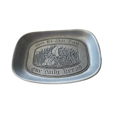 Wilton Armetale Serve Ware Plate Give Us This Day Our Daily Bread. picture
