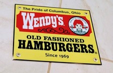 Wendy's Burger restaurant fast food Sign .. 8 or more Ship for FREE picture